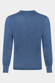 Pull col rond - Bleu jeans