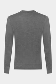 Pull col rond - Gris moyen