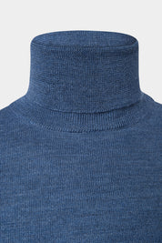 Pull col roulé - Bleu jeans