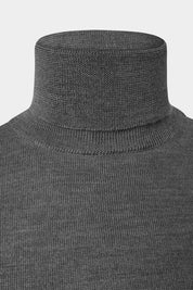 Pull col roulé - Gris moyen