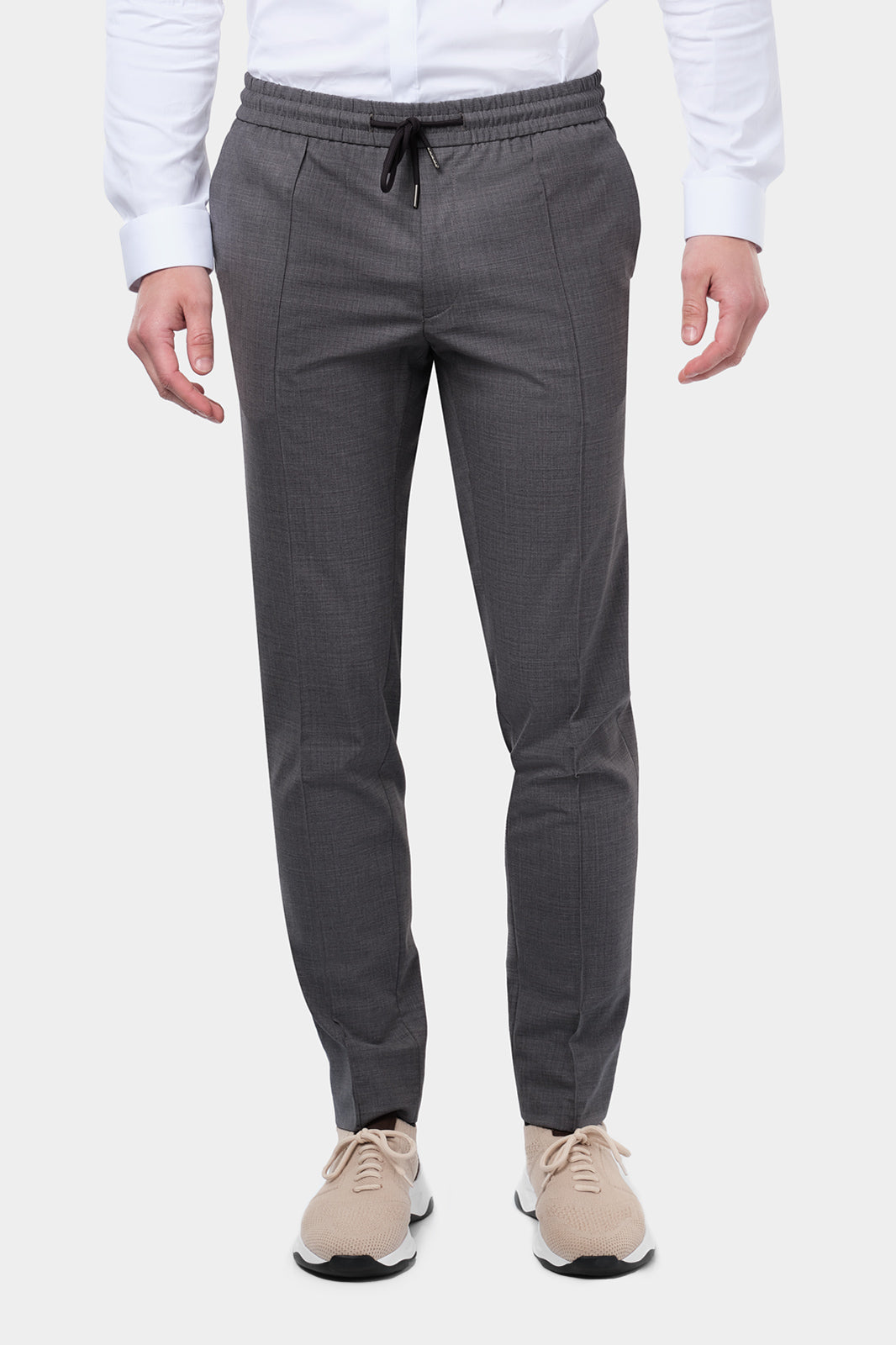 Pantalon jogpant en laine - Gris Anthracite