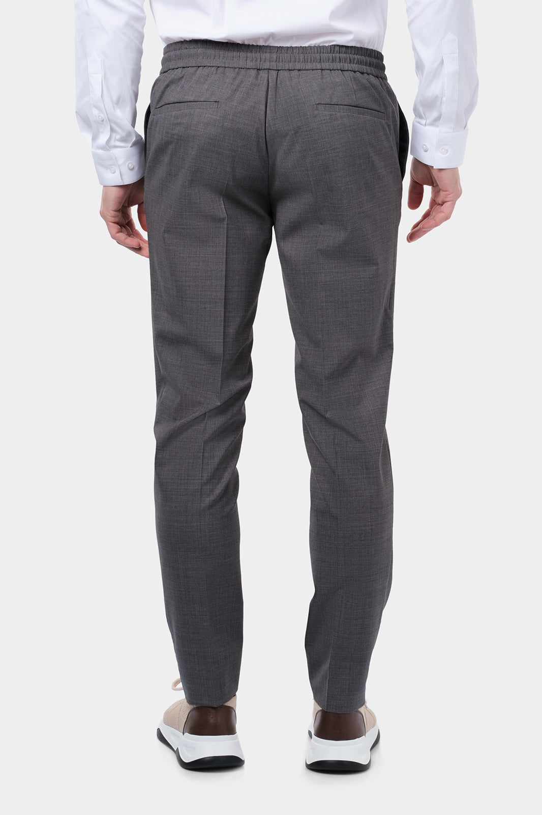 Pantalon jogpant en laine - Gris Anthracite