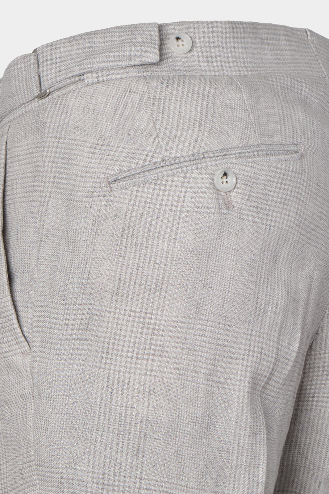 Prince of Wales drawstring trousers - Grey - Check description - Swiss price 149 - to be checked by Dorit