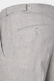 Prince of Wales drawstring trousers - Grey - Check description - Swiss price 149 - to be checked by Dorit