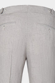 Prince of Wales drawstring trousers - Grey - Check description - Swiss price 149 - to be checked by Dorit