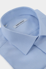 Chemise avec motif ton sur ton- Bleu Ciel