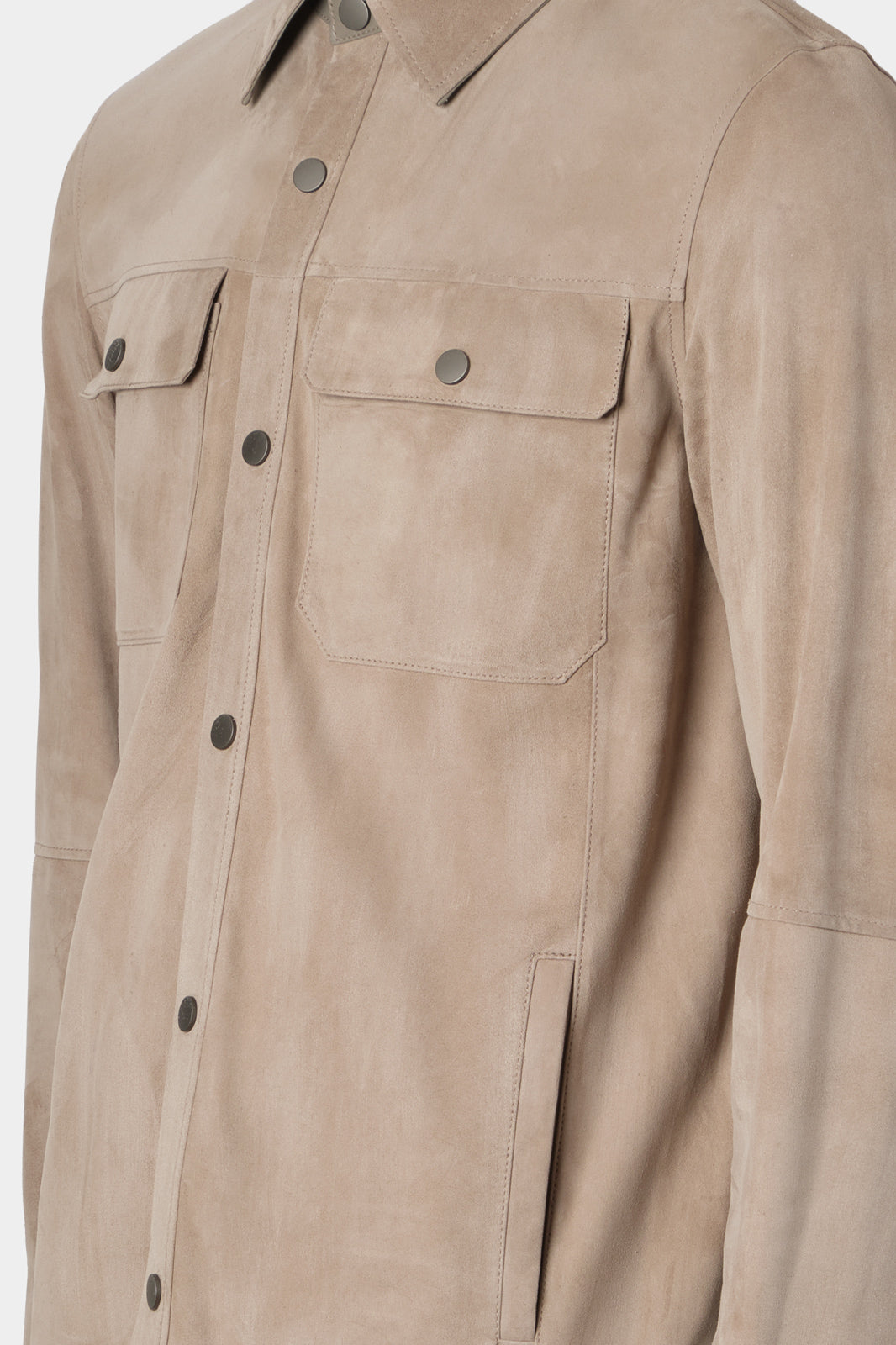 Surchemise en peau - Taupe
