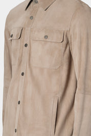Surchemise en peau - Taupe