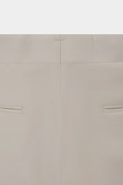 Pantalon à patte de serrage en coton - Beige