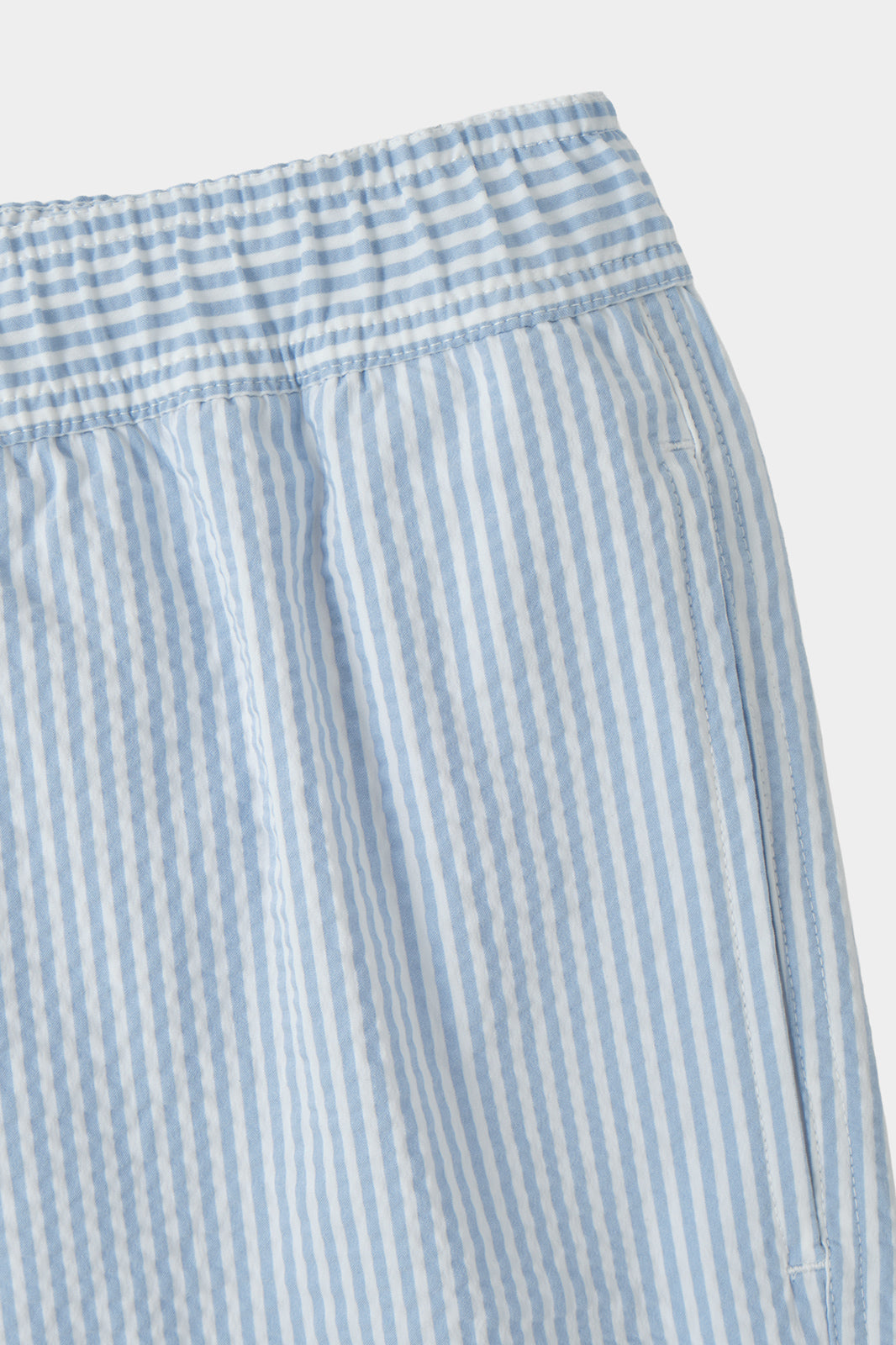 Seersucker striped swim shorts for KIDS