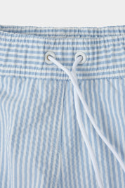 Seersucker striped swim shorts for KIDS