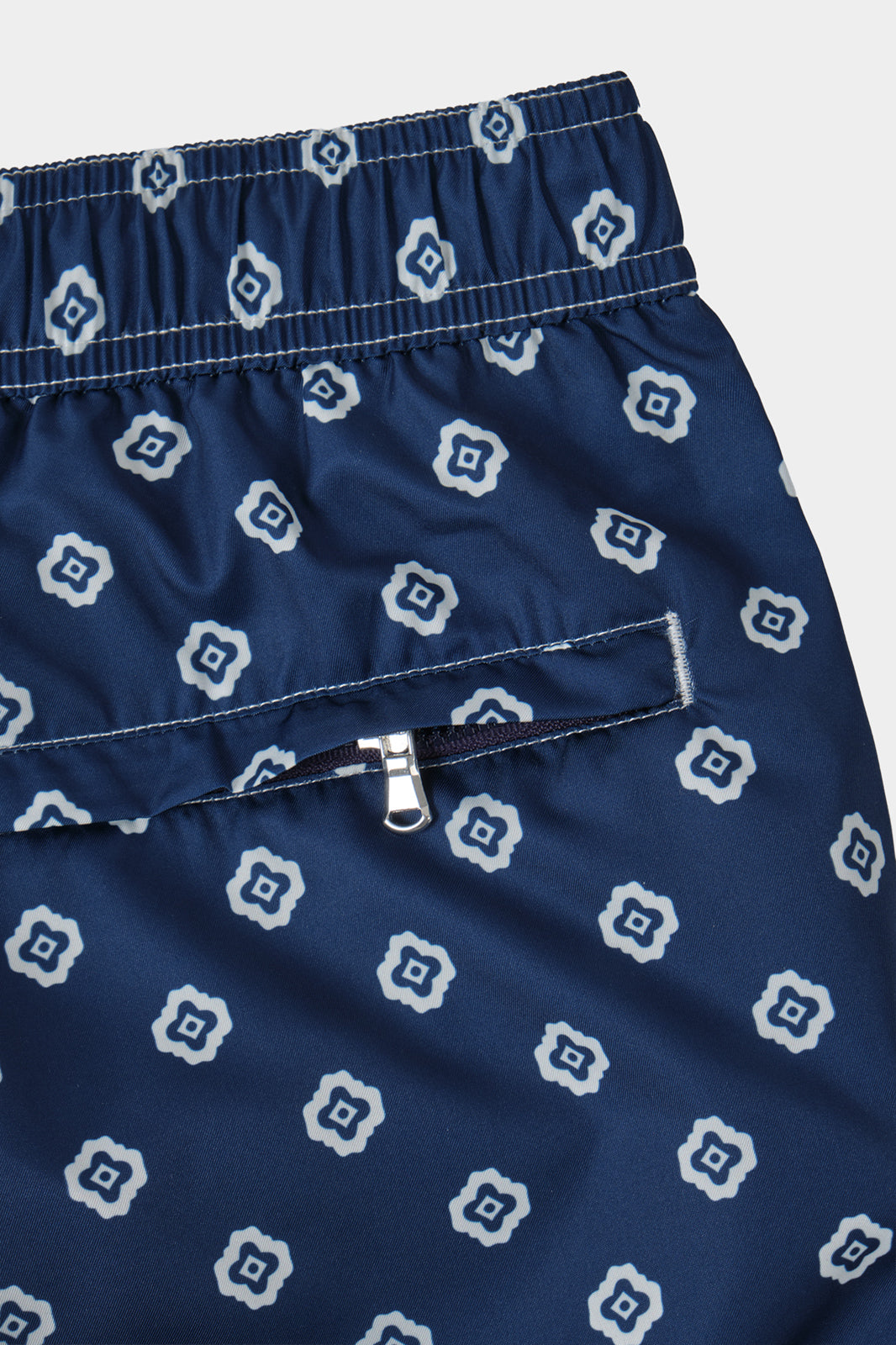 Navy swim shorts with white flowers - missing photo, alt text - Swiss price 90