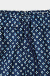 Short de bain marine à fleurs