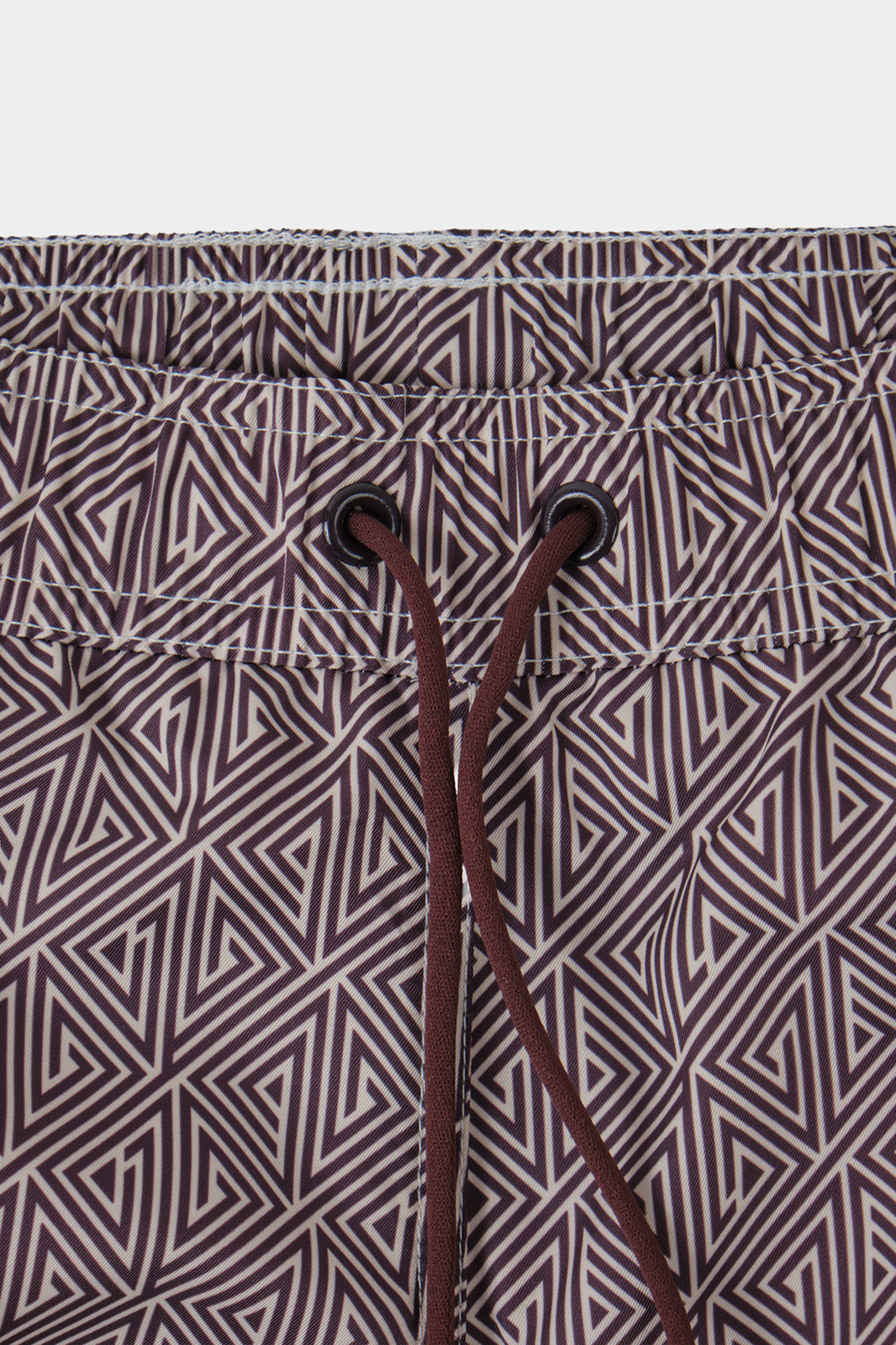 Short de bain à motif marron