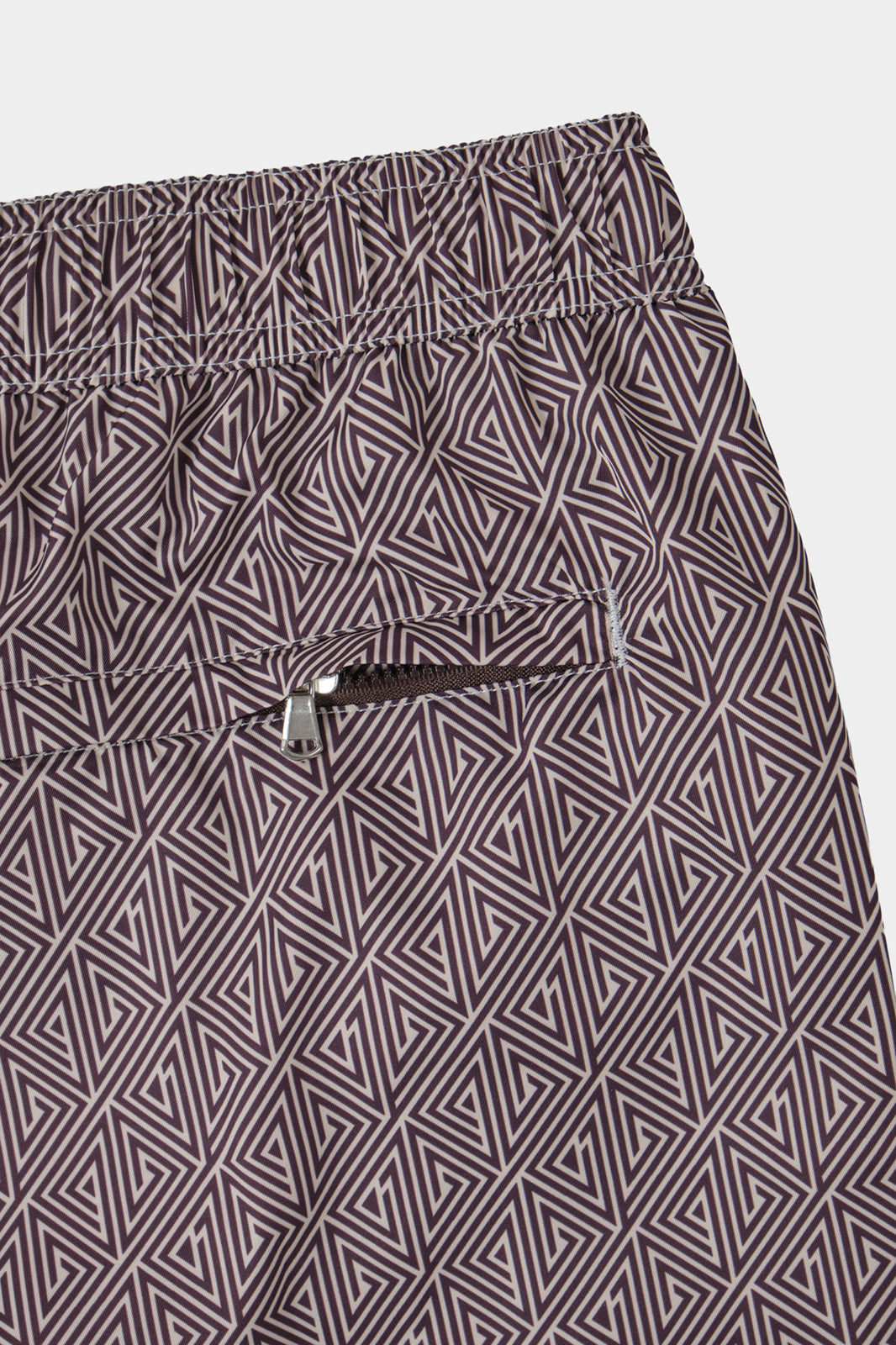 Short de bain à motif marron