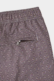 Short de bain à motif marron