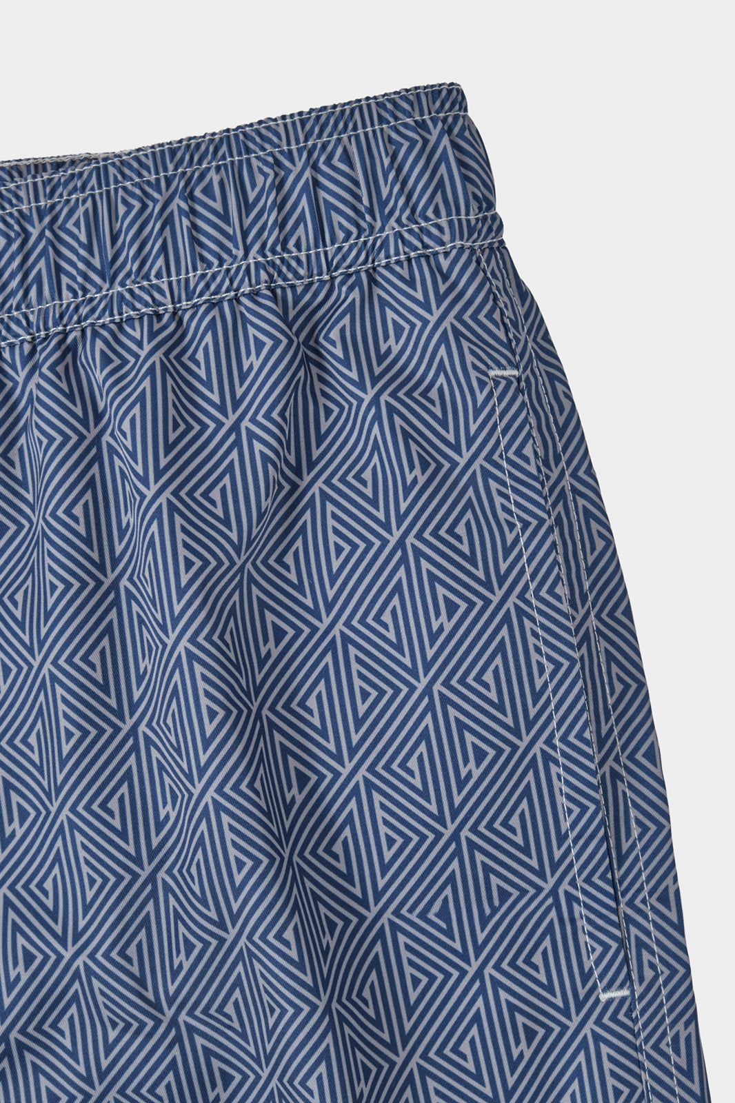 Short de bain gris à motif marine