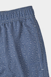 Short de bain gris à motif marine