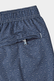 Short de bain gris à motif marine