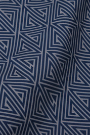 Short de bain gris à motif marine