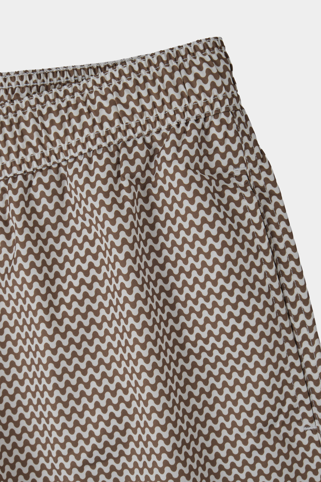Brown wave-patterned swim shorts - Swiss price 90