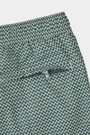 Short de bain ENFANT kaki à motif vague