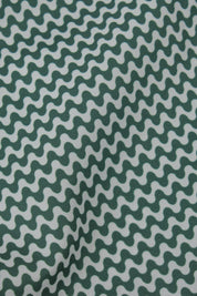 Short de bain kaki à motif vague