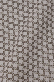 Short de bain blanc à motif marron