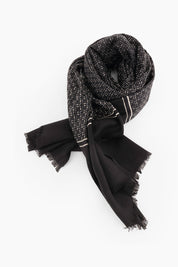 Mercerized wool patterned scarf