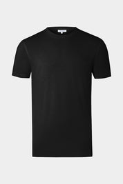Vue sur fond blanc d'un T-Shirt Manche courte en couleur noir.