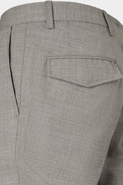 Pantalon cargo en laine stretch - Gris