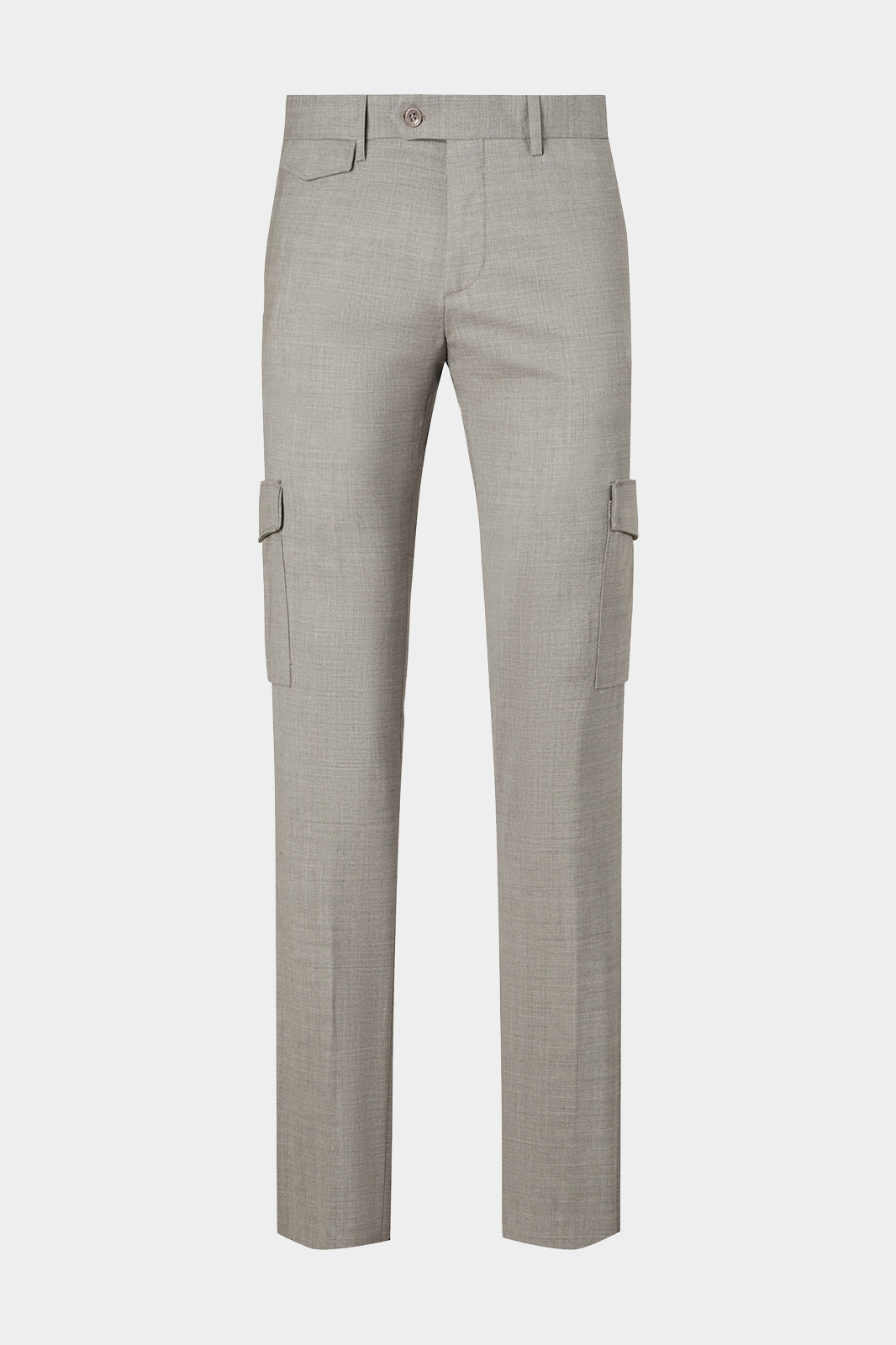 Pantalon cargo en laine stretch - Gris