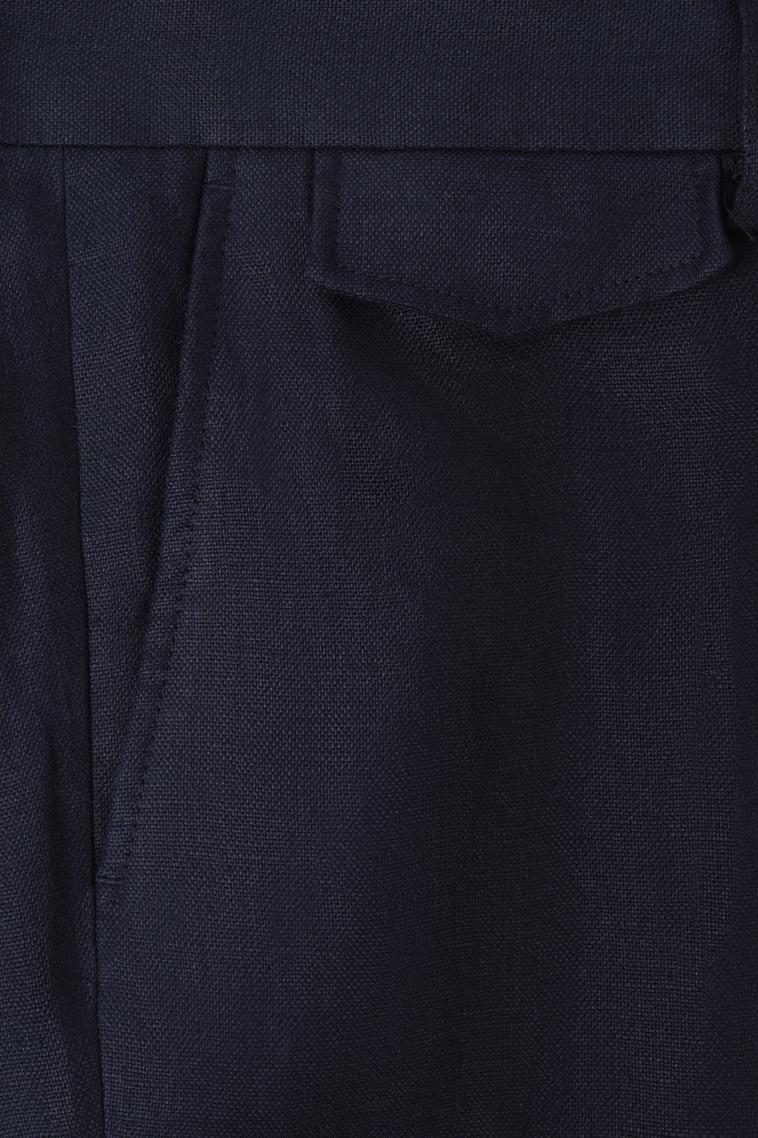 Linen cargo trousers - Navy