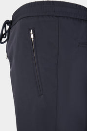 Technical jogger pants with zip pockets - Navy