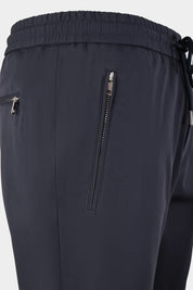 Technical jogger pants with zip pockets - Navy