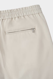 Pantalon jogpant technique poches zippées - Ecru