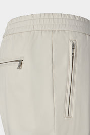 Pantalon jogpant technique poches zippées - Ecru