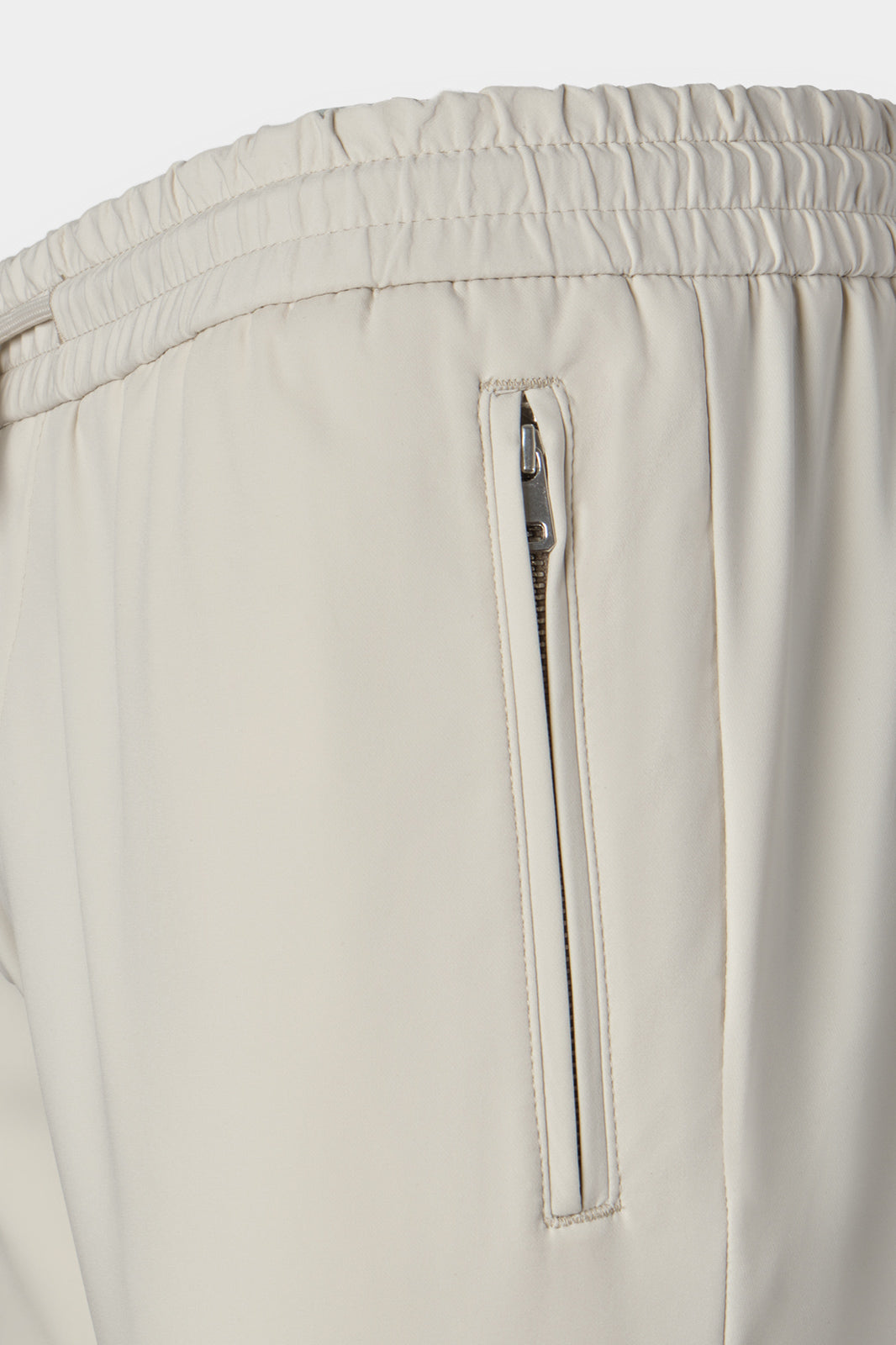 Pantalon jogpant technique poches zippées - Ecru