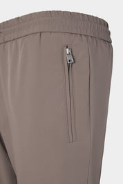 Pantalon jogpant technique poches zippées - Taupe