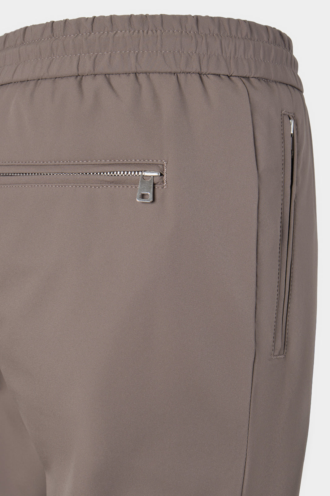 Pantalon jogpant technique poches zippées - Taupe