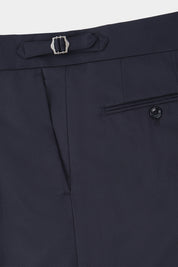 Oversized pleated wool trousers - Navy