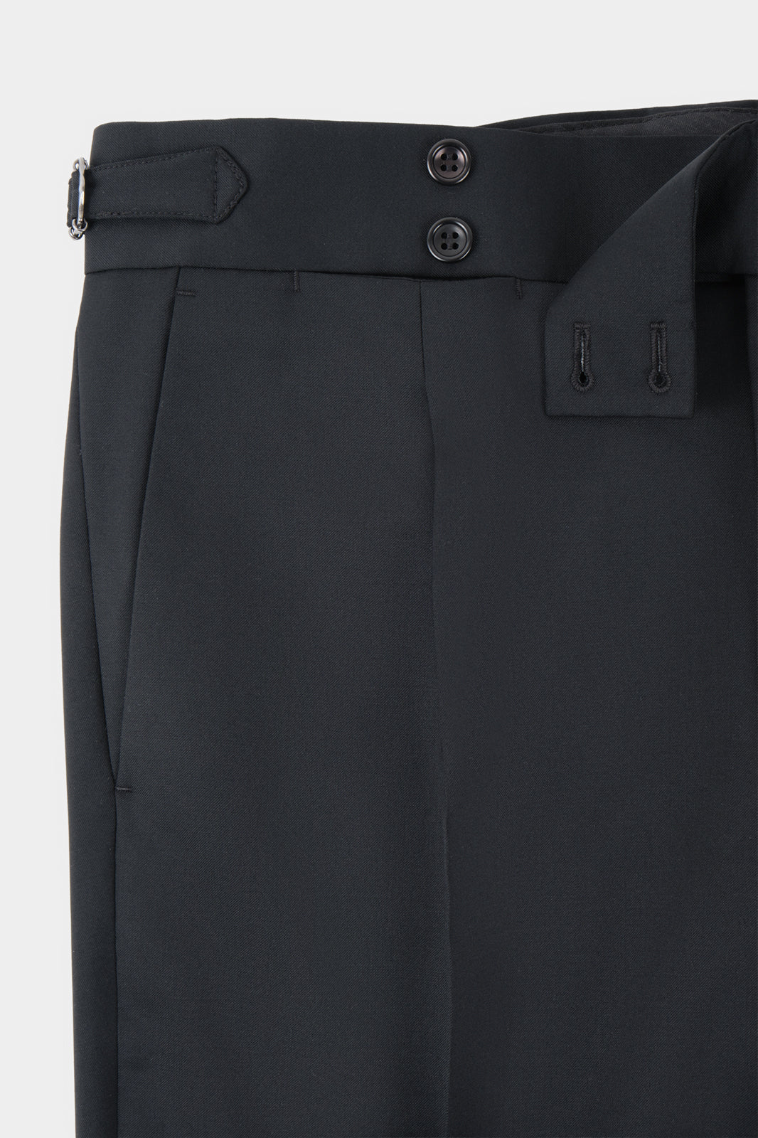Oversized pleated wool trousers - Black