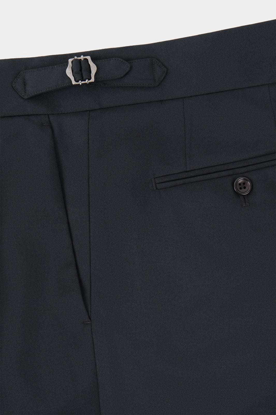 Oversized pleated wool trousers - Black