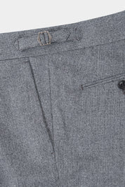 Oversized pleated trousers - Houndstooth grey