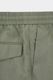 Pantalon Jog Crush zippé en Nylon froissé - Kaki