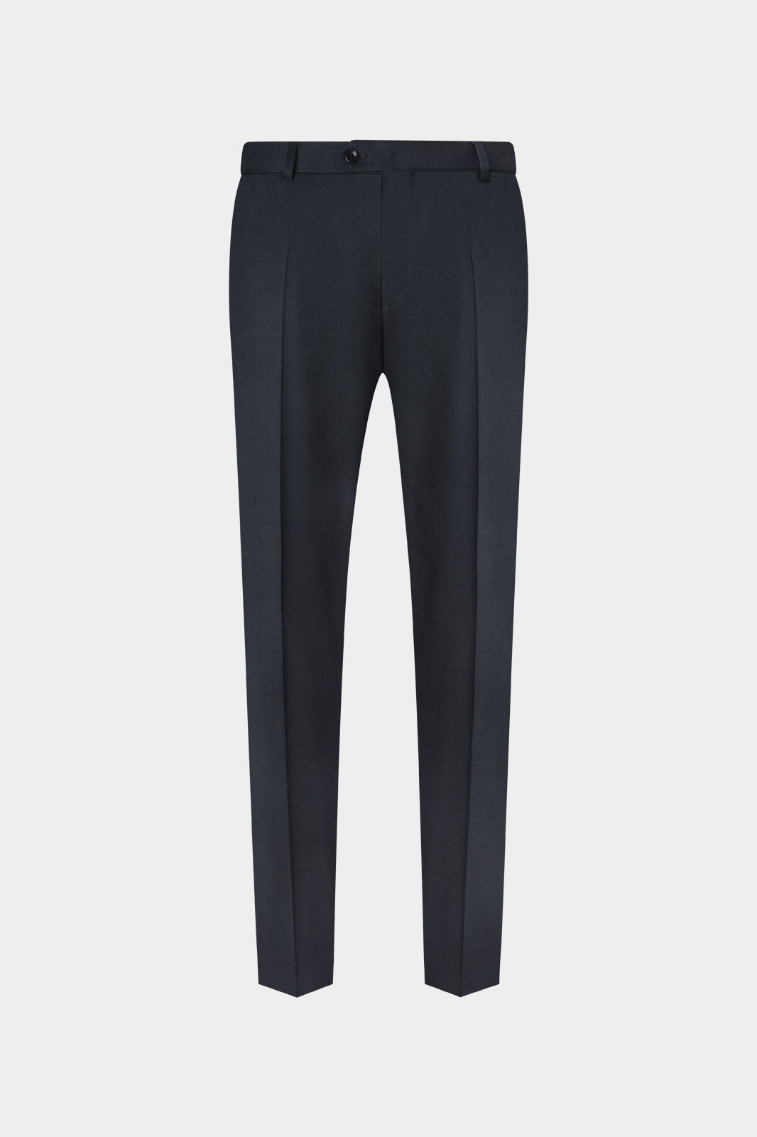 Vue sur fond blanc d'un pantalon classique semi taille haute en gris anthracite