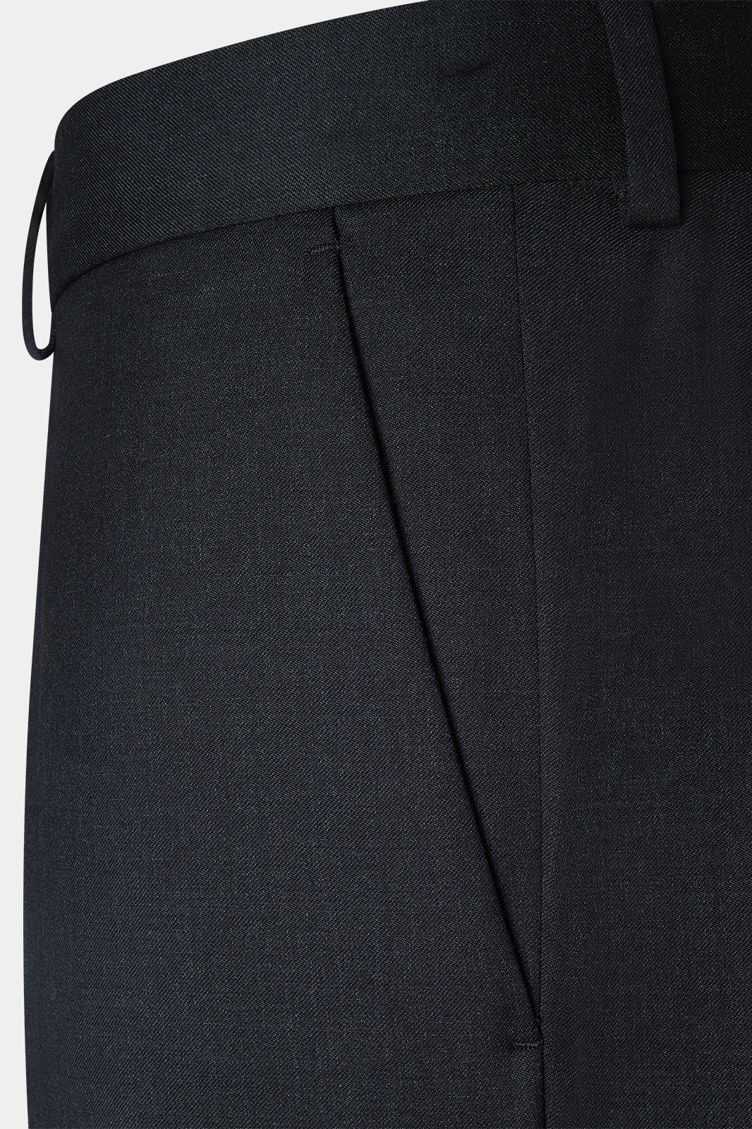 Wool pleated pants - Navy blue