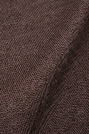Gilet zippé à capuche en laine - Marron
