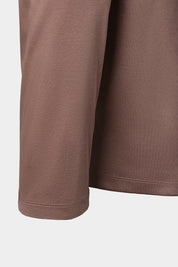 T-shirt manches longues en ice coton - Marron