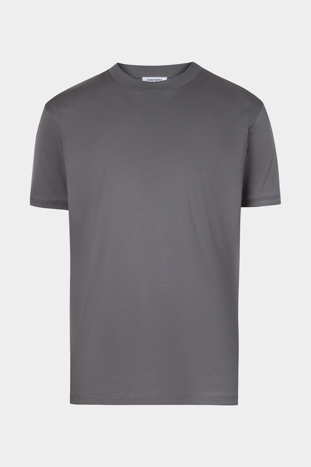 T-shirt vayan à col rond gris et manches courtes, spécialement conçu pour allier confort et style au quotidien.
